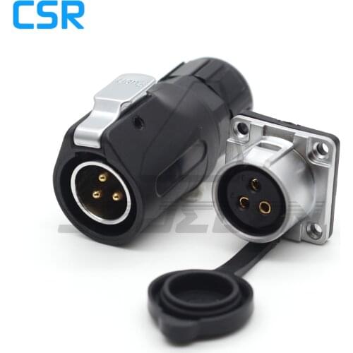 XHP20 , 2 3 4 5 6 7 8 9 10 12 Pin Waterproof connector Square Panel Mount Connectors IP65 Male and female connectors