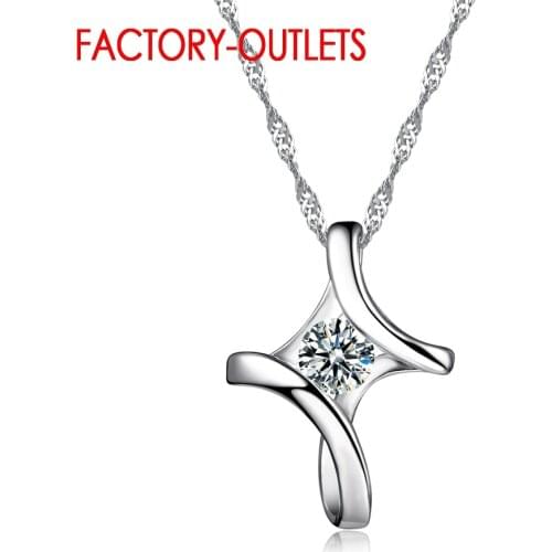 925 Sterling Silver Bridal Pendant Necklace For Decoration Fashion Jewelry Round CZ Crystal Women Girls Wedding Jewelry