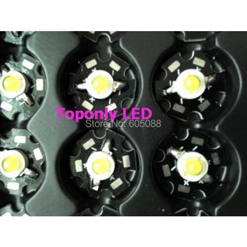 100% Guaranteed 1W USA Bridgelux Chips Super Flux Leds With Star PCB 130-140LM High Power LED Beads Light Pure White 6000-6500K