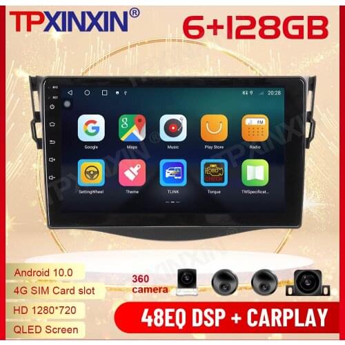 2 Din Carplay Android Radio Receiver Multimedia For TOYOTA RAV4 2006 2007 2008 2009 2010 2011 2012 GPS Video Recorder Head Unit