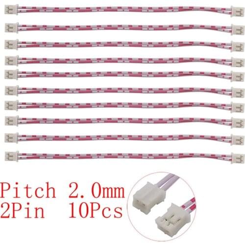 10Pcs Length 20CM PH2.0 Female Connector JST PH 2.0 mm 2 Pin Female to Female Jack Double Head Terminal Cable Wire Connectors