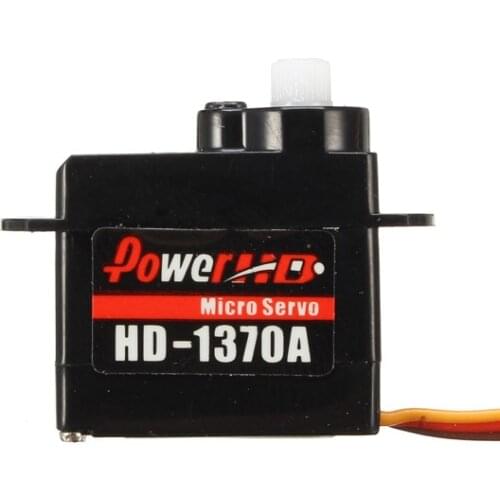 4PCS Power HD-1370A 0.6KG 3.7g Micro Servo Steel Ring Engine Compatible with Futaba/JR RC Car Part