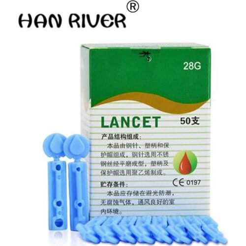 50 pcs/pc 28G Lancets needle Sterile disposable phlebotomy needle spilled blood needle pen free shipping