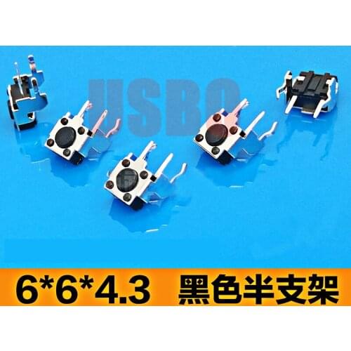 6*6*4.3mm Horizontal Type With Support Touch Switch With Support Sensitive And Hight Quality 2Pins