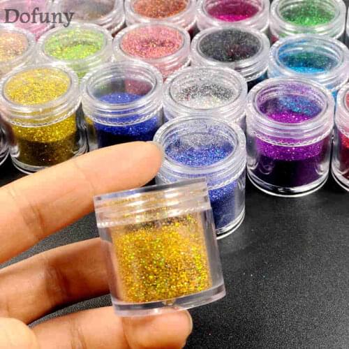 Shiny Holographic Laser Nail Glitter Powder Rainbow Pigment Manicure Sparkly Glitter DIY Nail Art Decorations 1 box