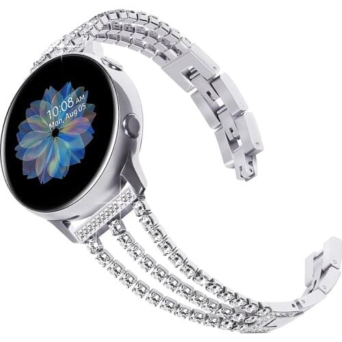 For Samsung Galaxy Watch 4 44mm 40mm Band 20mm Women Stainless Steel Link Bracelet for Galaxy Watch 4 Classic 46mm 42mm Strap