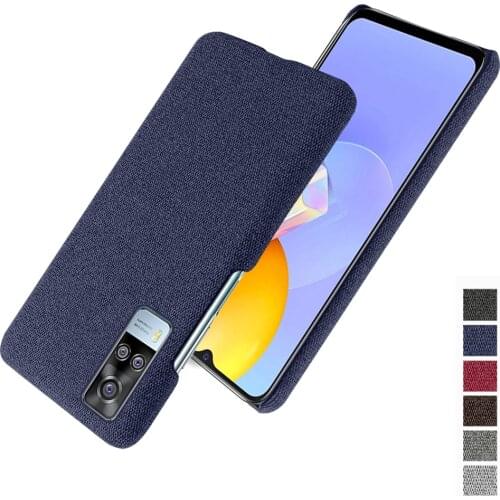 For Vivo Y31 Y31s Y50 Y51s Y73s Y52s Coque Luxury Cloth Texture Fitted Phone Case For VIVO Y9s Y5s Y20 Y19 Y11s Y70s Capa Funda