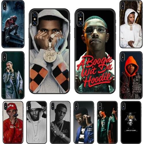 Rapper A Boogie wit da Hoodie Phone case For iphone 4 4s 5 5S SE 5C 6 6S 7 8 plus X XS XR 11 PRO MAX 2020 black 3D prime tpu