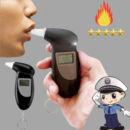Digital Alcohol Breath Tester Breathalyzer Analyzer Detector Test Keychain Breathalizer Breathalyser Device LCD Display