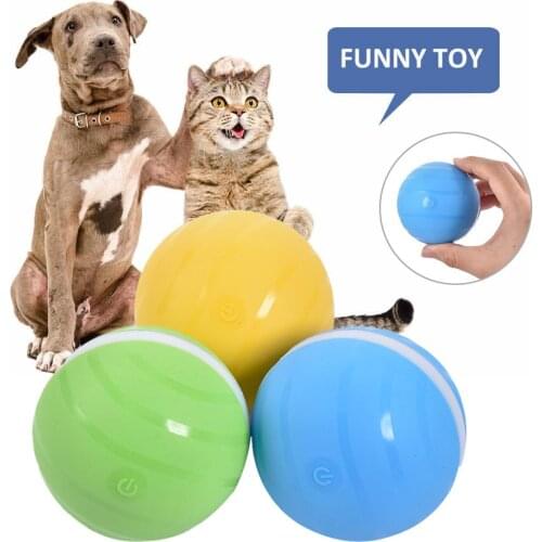 Electric Pet Ball Dog Smart Toy Explosive USB Rechargeable Led Rolling Flash Ball Luminous Light Ball for Pet Dog Cat Kids Toys