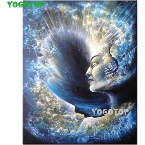 Fantasy woman full diamond embroidery scenery YHAterfall crystal diamond mosaic sets diy diamond painting cross stitch YY5212