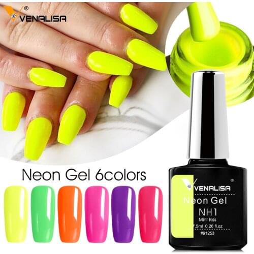 VENALISA Summer Neon Color Beauty Nail Gel Polish Bright Nail Art Salon Lacquer Soak off UV LED Fluorescence Gel Nail Varnish