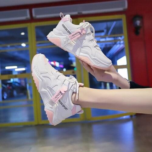 Chunky Sneakers Womens Leather Shoes On Platform Shoes Women Thick Bottom Sneaker 2021 Baskets Designer Sneakers Woman Fashion