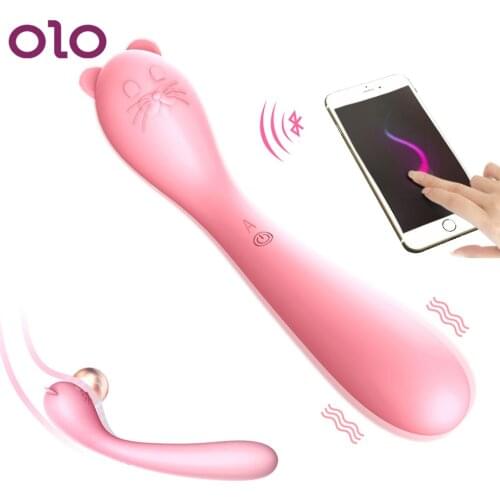 OLO G-spot Massage USB charging Silicone Mouse Vibrator APP Bluetooth Wireless Remote control 8 Frequency Sex Toys for Women