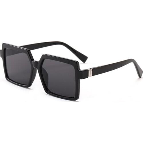 Fashion Square Women Sunglasses Vintage Gradient Eyewear Men Tea Gray Trending Shades UV400 Sun Glasses