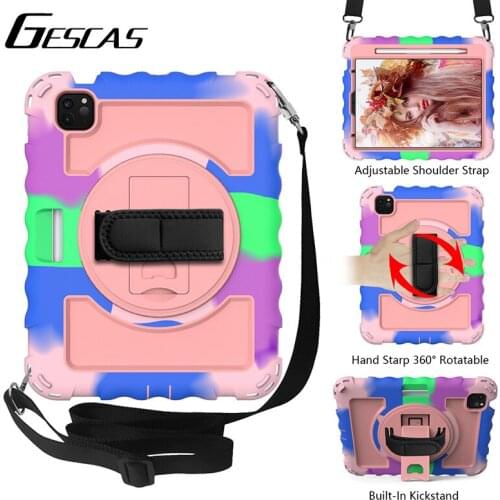 GESCAS New Pad Case For Pad Air 10.9 2020 For Pad Pro 11 2018 2020 Tablet Cover Back Cover Type Silicone Tablet PC Cover