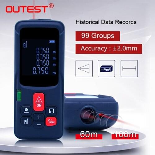 OUTEST Handheld Laser Distance Meter Laser Rangefinder 60m/100m Accurate Measurement Measure Build Device Roulette Trena Ruler