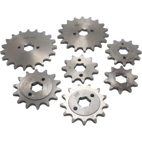 Front Engine 520 20mm 10T 11T 12T 13T 14T 15T Teeth Chain Sprocket With Retainer Plate Locker for Motorcycle Dirt Bike ATV