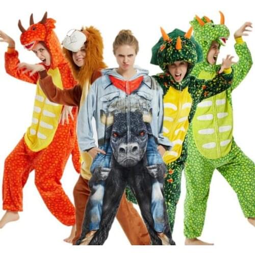 Winter Women Men Unisex Adult Cute Cartoon Onesie Animal Pajamas unicorn Cosplay Flannel Nightie Sleepwear Homewear