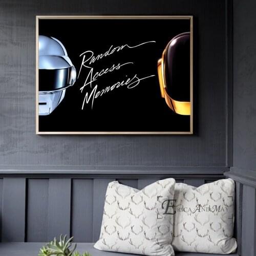 Daft Punk Helmet Mask Music Poster And Print Canvas Art Painting Wall Pictures For Living Room Decoration Home Decor No Framed