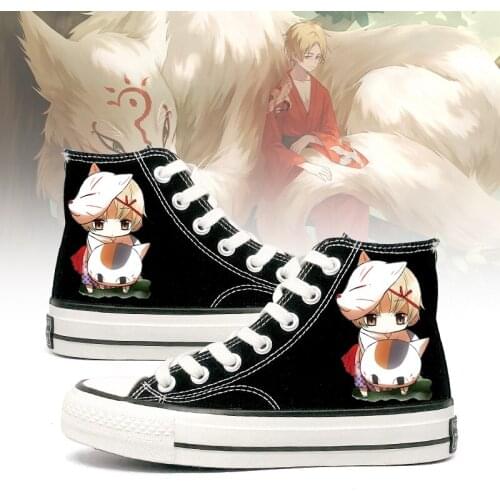 Unisex Anime Takashi Natsume yuujinchou Madara Casual Flat Canvas Shoes Preppy Student plimsolls duck shoes Sneakers
