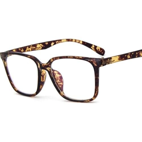 Vintage Square Glasses Women Cat Eye Big Optical Eyeglasses Frames Clear Transparent Lens Eyewear Fashion Brand Spectacle