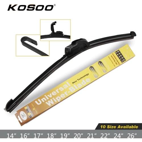 KOSOO Wiper Blade Top Quality Auto Universal Natural Rubber Car Wipers Soft Windshield Blades 14-28inch Styling Car Accessories