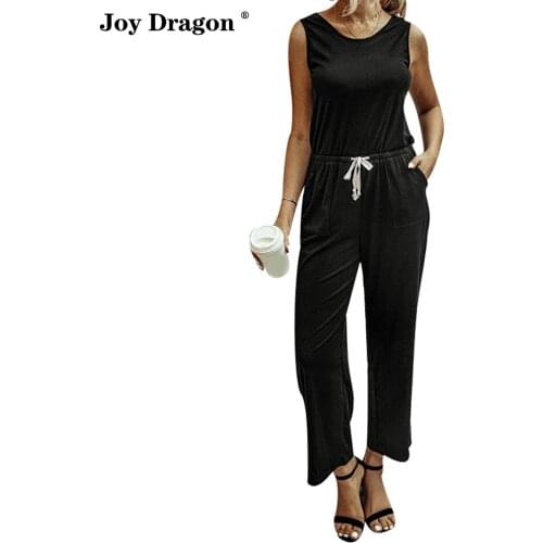 Women Clothes Solid Color Jumpsuit Loose Rompers Ropa De Verano Mujer 2020 Combinaison Femme Vetements Macacao Feminino Overalls
