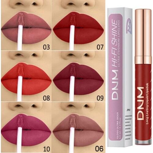 12 Colors Lipsticks Waterproof Nonstick Cup Liquid Matte Lipstick Not Easy To Fade Private Label Lip Gloss Sexy Red Lip Tint