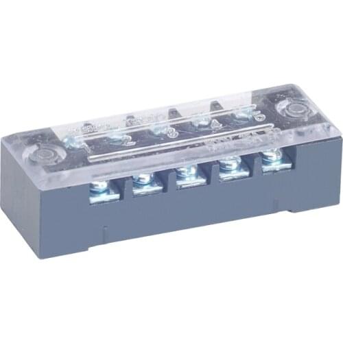 TB1505 10pcs Dual Row Screw Terminal Block Strip 5P 15A /600V Electric Wire Connector Terminal Fast Crimp TB 25A 45A Terminals