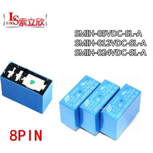 10PCS/lot NEW Power relay SMIH-05VDC-SL-A SMIH-12VDC-SL-A SMIH-24VDC-SL-A 5V 12V 24V SMIH 24VDC SL A 16A 8PIN Normally open