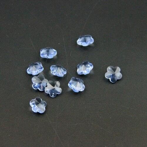 2000pcs/lot 14mm Plum Blossom Beads Light Sapphire Glass Trimming Beads For Wedding & Home Decoration
