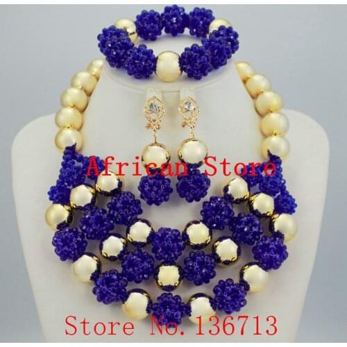 2016 Lovely Purple African Beads for Women Jewelry Set Handmade Nigerian African Beaded Choker Necklace Set Free ShippingBC323-5