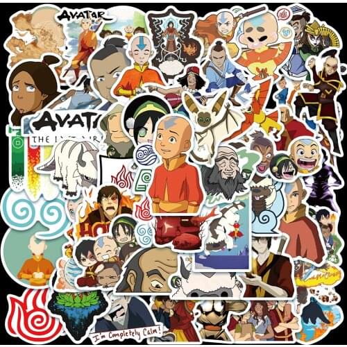 50PCS Cartoon Anime Avatar The Last Airbender Waterproof Stickers Luggage DIY Skateboard Guitar Laptop Kids Toys Decal Stickers