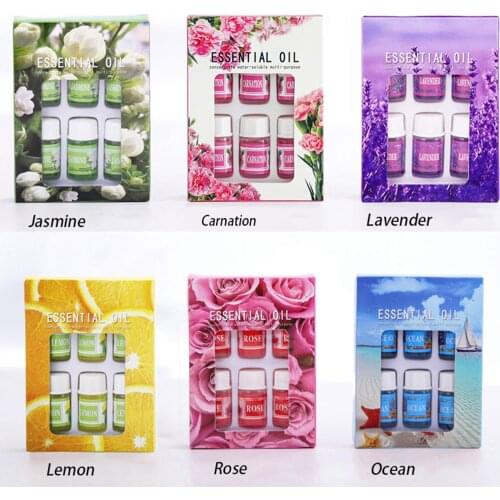 6PCS Water-soluble Essential Oils 3mL Pure Natural Aromatherapy Oil Aroma Essential Oil Humidifier Relieve Stress Supplies 2021