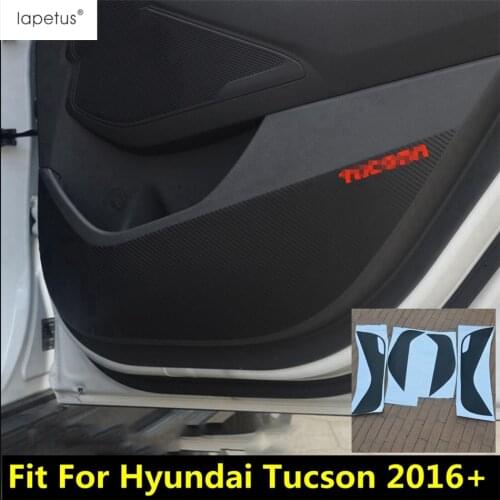 Accessories For Hyundai Tucson 2016 - 2020 Car Interior Inner Door Anti Kick Pad Protection Side Edge Film Stickers Cover Trim