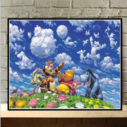 Full Square Drill 5D DIY Diamond Painting "Winnie The Pooh" Embroidery Cross Stitch Rhinestone Mosaic Paintings Childrens Gifts