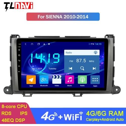 6G+128G Android 10 Car Navigation System For Toyota Sienna 2010-2014 Radio Multimedia Player WITH DSP CARPLAY