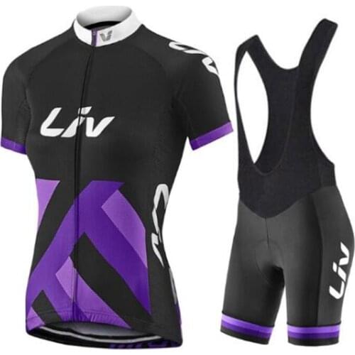 Free Shipping LIV Cycling Jersey Set Women Summer Road Bike Clothing BIB Shorts Kit 2021 Bicycle Clothes MTB Suit Female Dress