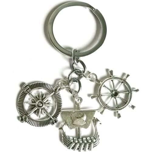 2019/2020 Sailing Compass Keychain Nothing Pendant Travel Key Ring Friendship Best Friend Jewelry Diy Handmade