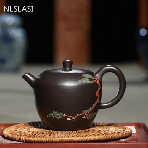 Yixing Tea pot purple clay filter Teapot Boutique beauty kettle Raw ore Handmade Teaware Drinkware gifts Authentic 250ml