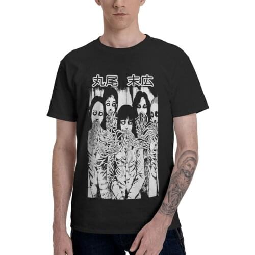 Tomie Juni Ito T Shirts Men Short Sleeve Cotton T-shirts Japanese Streetwear and Anime Manga Tee Tops Harajuku Tshirts Gift Idea