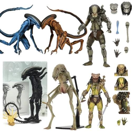 Predator Figure Alien Figure Jungle Hunter Gold Kenner Leader Clan Chief Xenomorph Action Toy Horror Gift 18cm