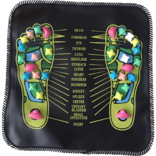 Healthy Chinese Reflexology Walk Stone Foot Leg Pad Pain Relieve Relief Walk Massager Mat Health Care Acupressure Mat massageado