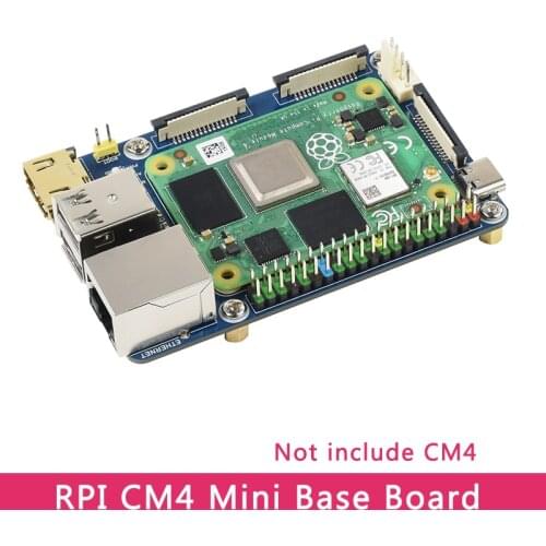 Raspberry Pi Compute Module 4 Mini Base Board With CSI/DSI/RTC/FAN/HDMI-compatible/USB/RJ45 Gigabit/SD Card/M.2 Slot for CM4