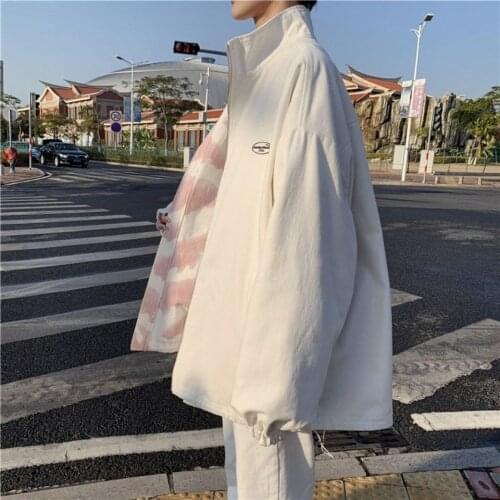 Melody windmills wear coats on both sides. Mens Korean version of trend Joker casual tops. stand collar loose jackets