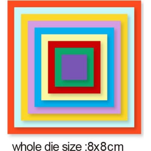 Metal cutting dies layer square frame 2020 new cut die mold Scrapbook paper craft knife mould blade punch stencils dies