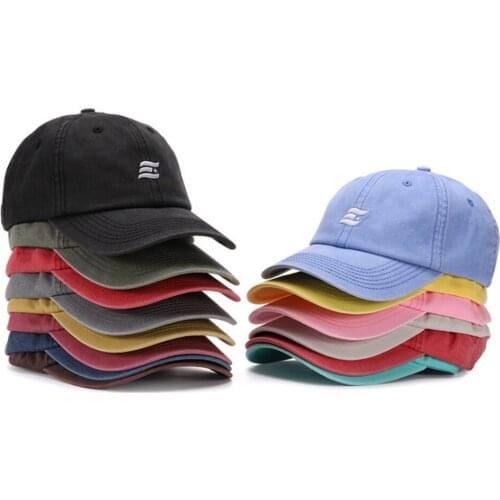 Clape New Unisex Cap Plain Color Washed Cotton Baseball Cap Male and Female Casual Adjustable Outdoor Trucker Snapback Hats