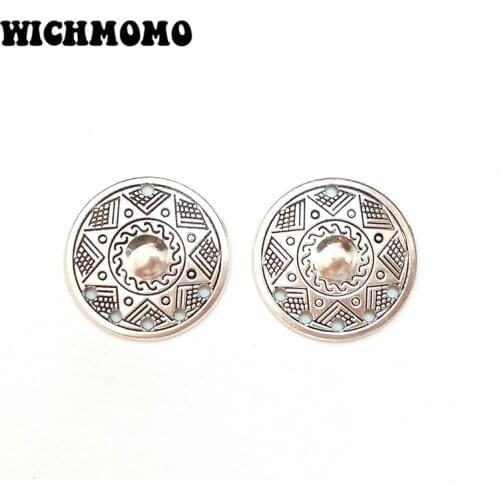 New Fashion 6 Pieces Perforated Round Burning Sun Multi-hole Zinc Alloy Connectors Linker Diy Jewelry Accessories PJ277