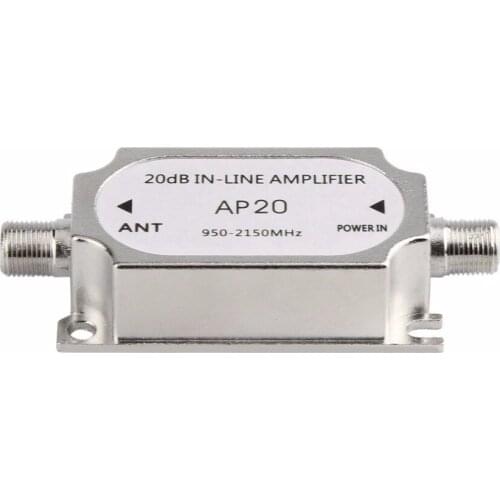 New Satellite 20dB In-line Amplifier Booster 950-2150MHZ Signal Booster For Dish Network Antenna Cable Run Channel Strength